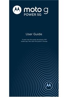 Motorola G Power 5G 2023 manual. Smartphone Instructions.